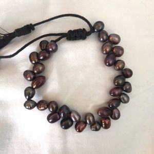 Freshwater Black Pearl Bracelet